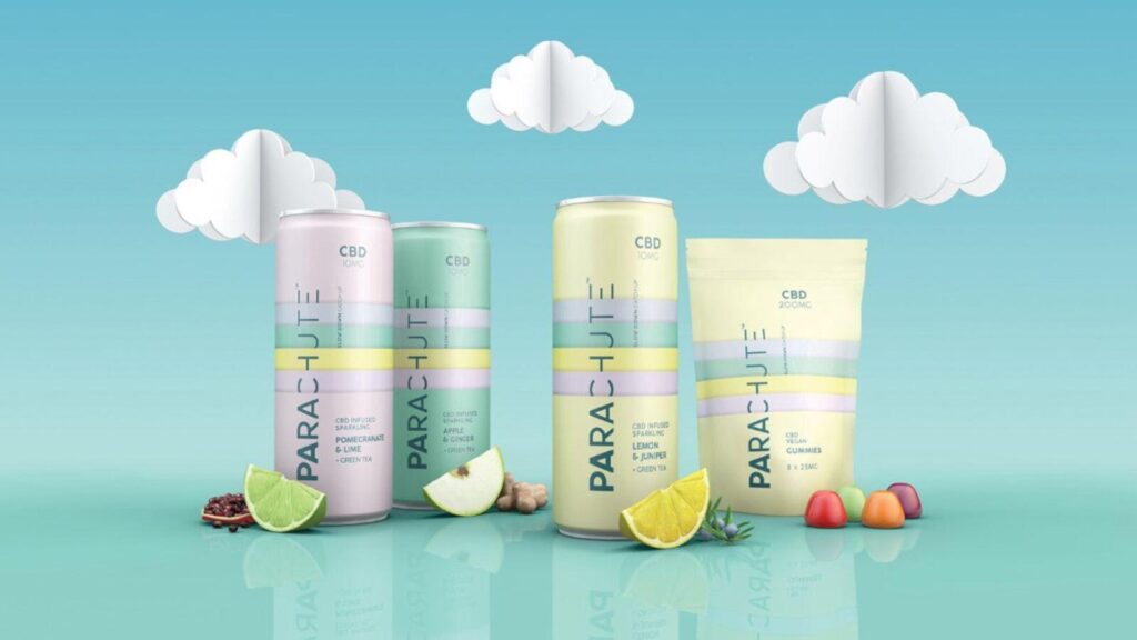 The ParachuteCBD range: CBD sparkling cans and vegan CBD gummies
